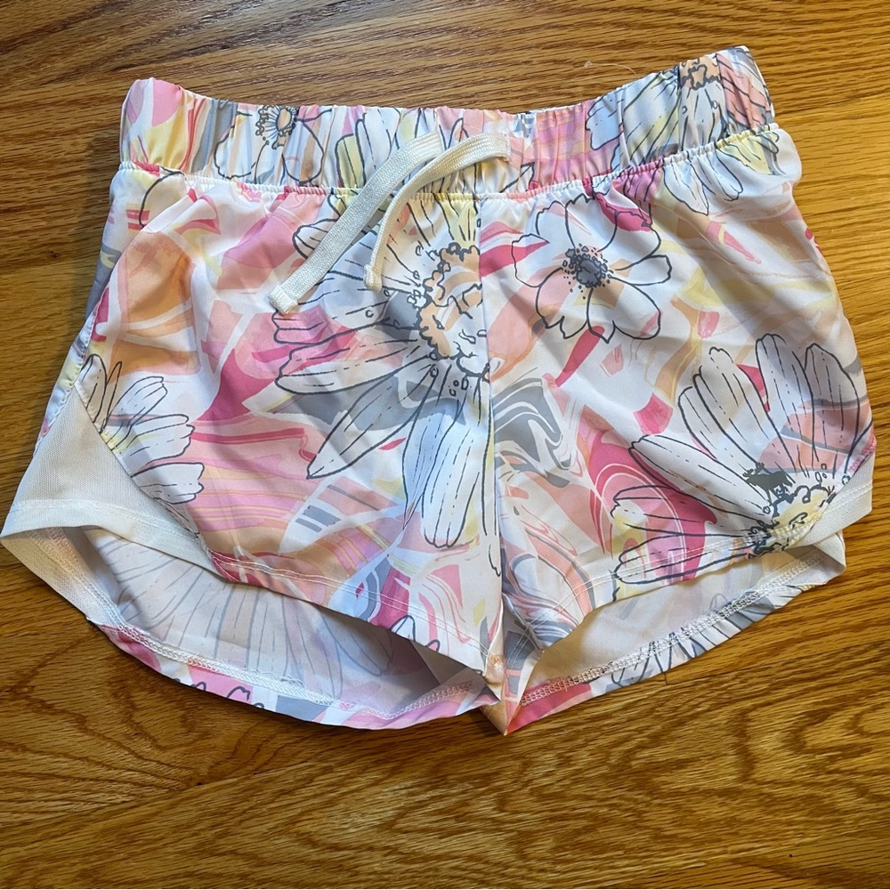 Abercrombie kids active floral print shorts size 9/10